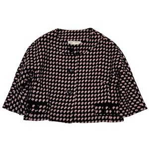Milly of New York Pink Black Preppy Academia Wool Cropped Luxury Blazer Size 10